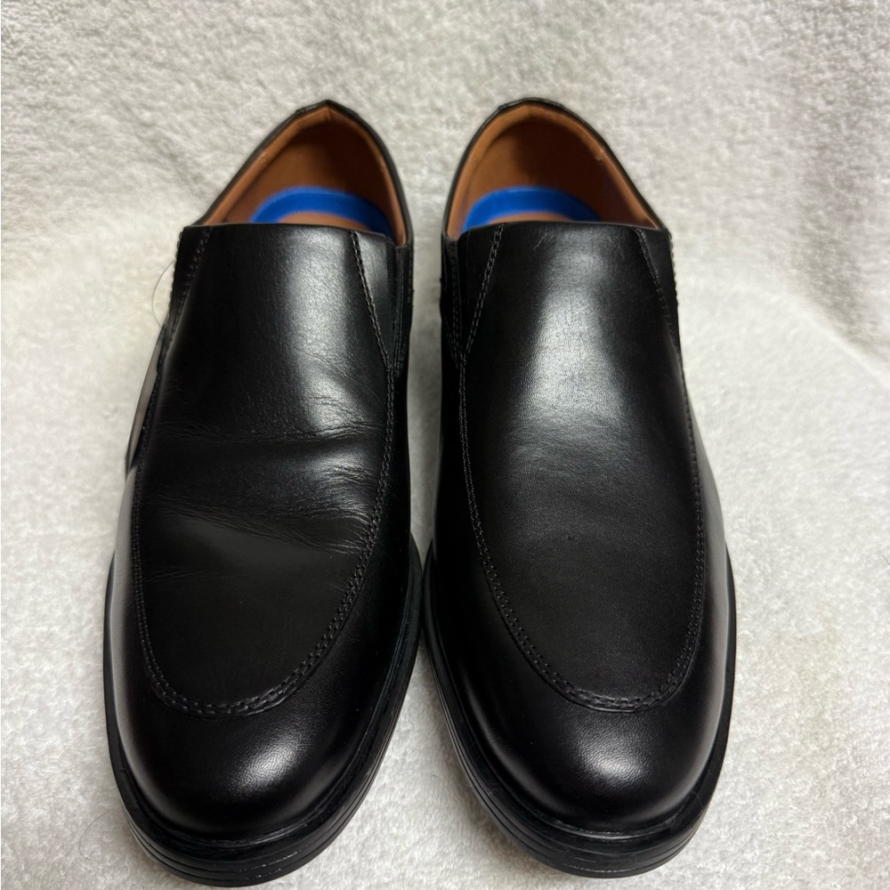 Clarks Black Leather Loafers Whiddon Step